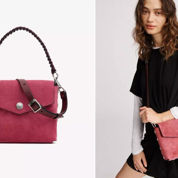 Rag & Bone Atlas Suede Leather Bag _ BERRY - Picture 17 of 17